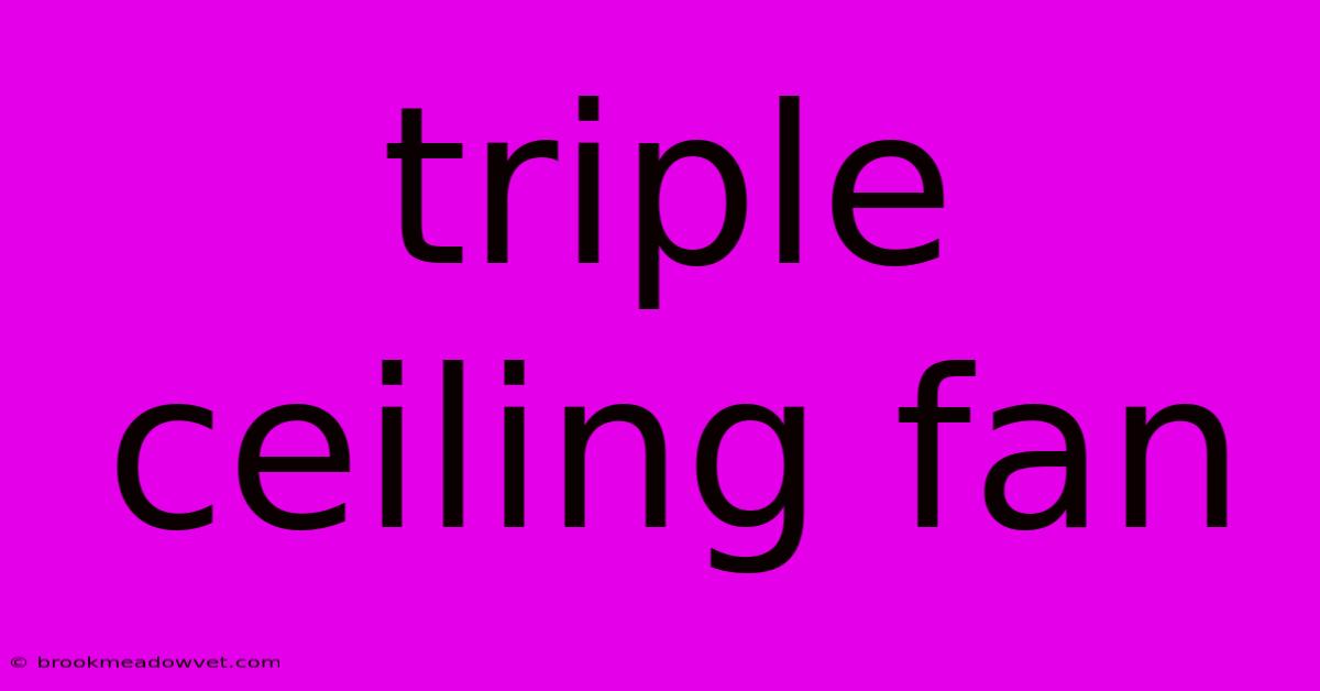 Triple Ceiling Fan