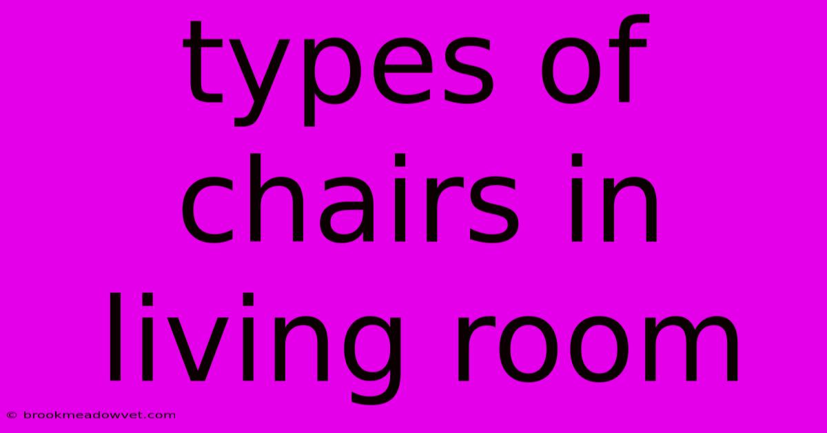 Types Of Chairs In Living Room