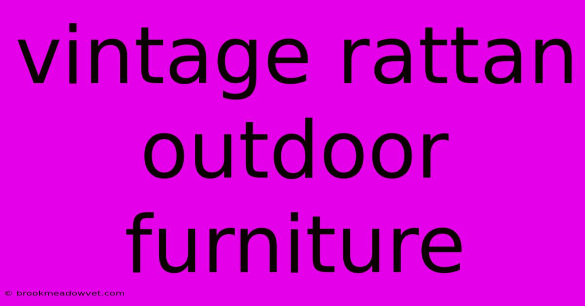 Vintage Rattan Outdoor Furniture