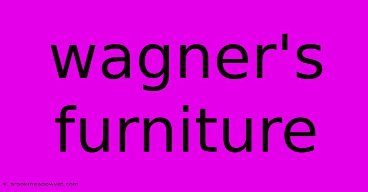 Wagner's Furniture