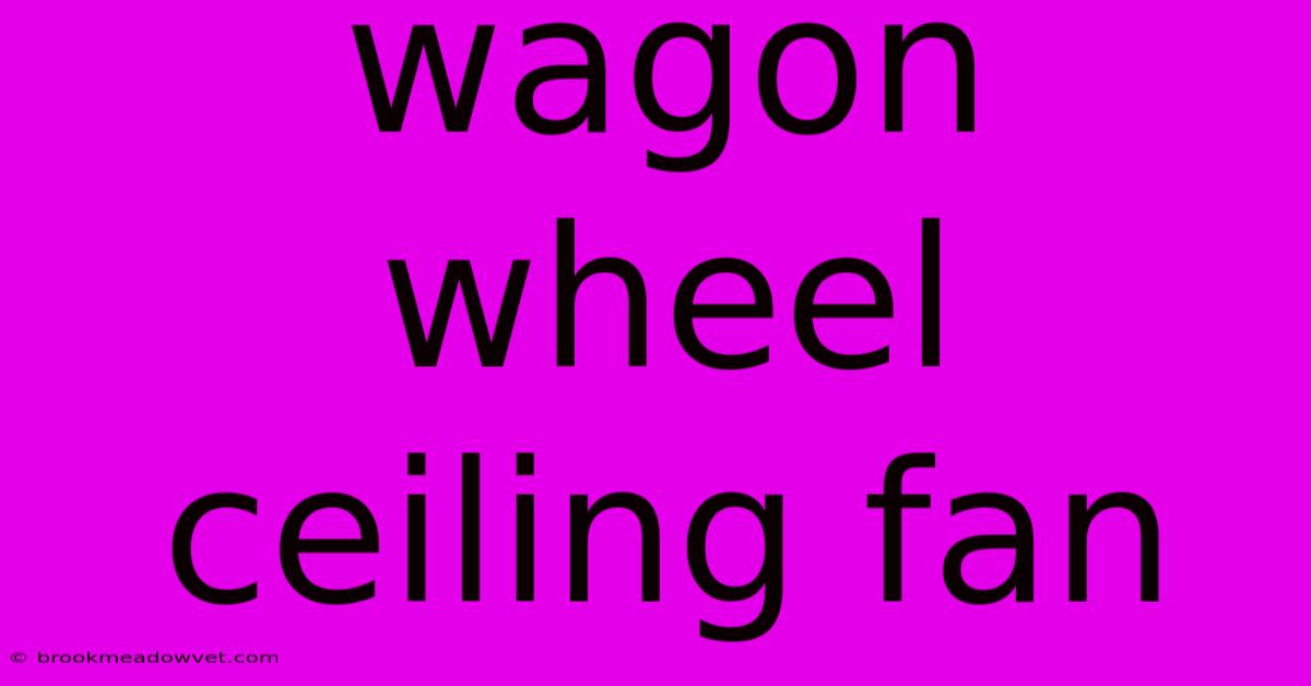 Wagon Wheel Ceiling Fan