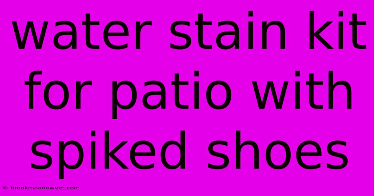 Water Stain Kit For Patio With Spiked Shoes