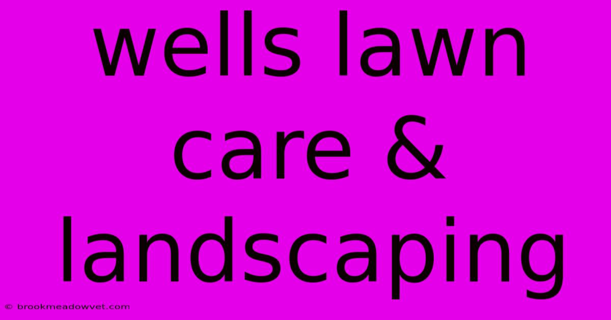 Wells Lawn Care & Landscaping