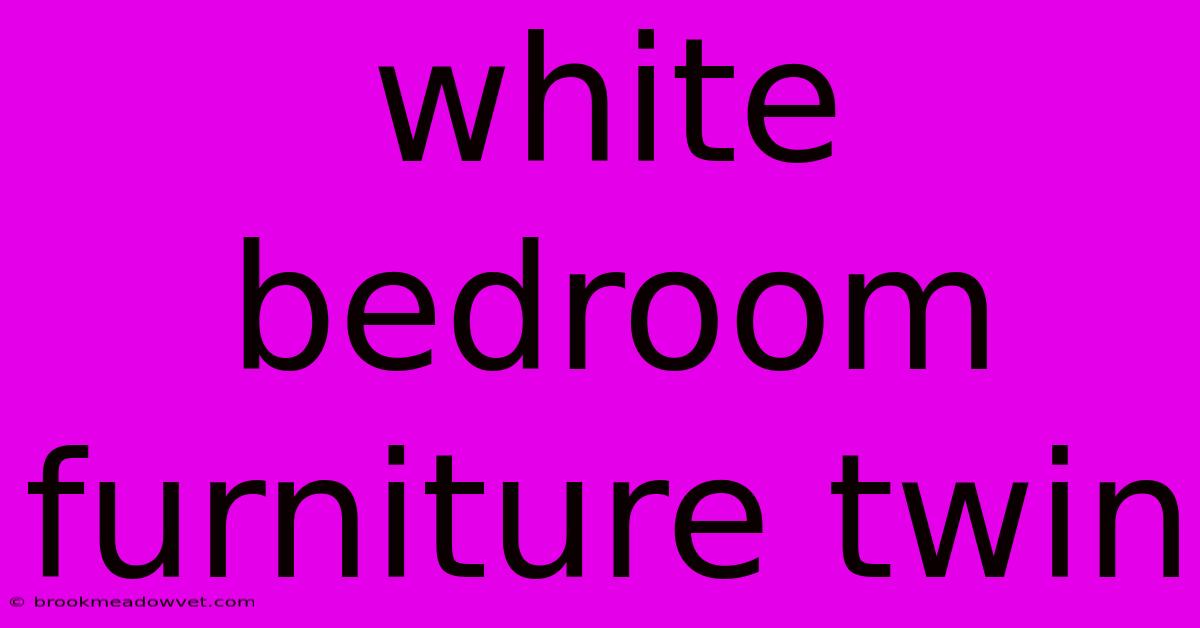 White Bedroom Furniture Twin