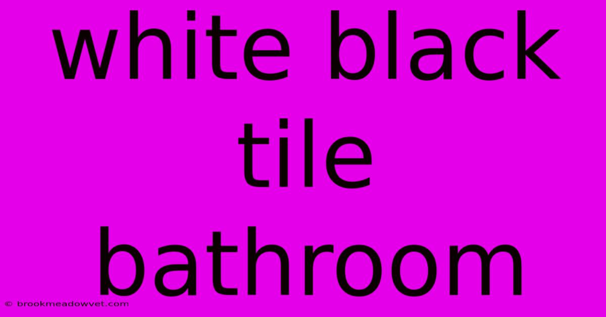 White Black Tile Bathroom