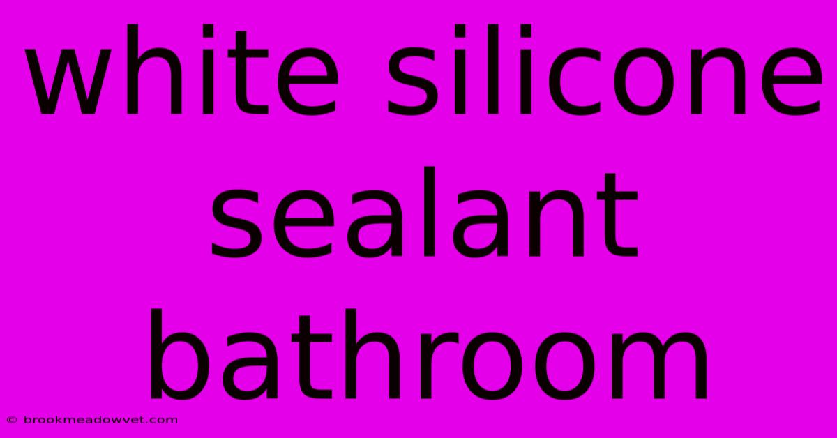 White Silicone Sealant Bathroom