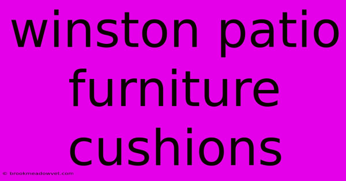 Winston Patio Furniture Cushions