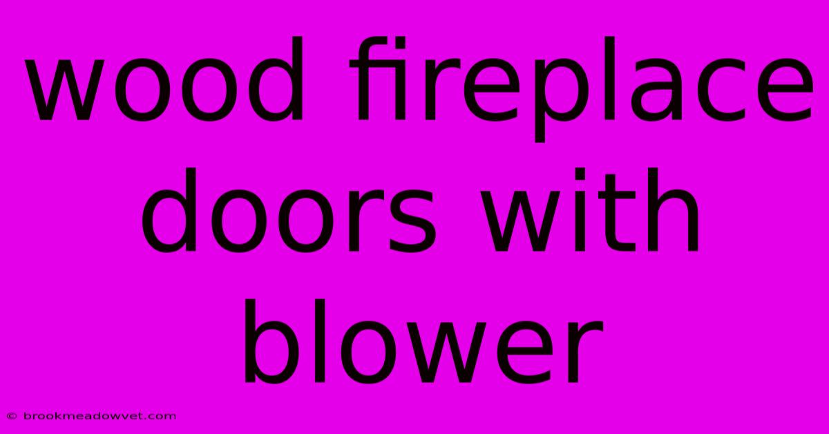 Wood Fireplace Doors With Blower