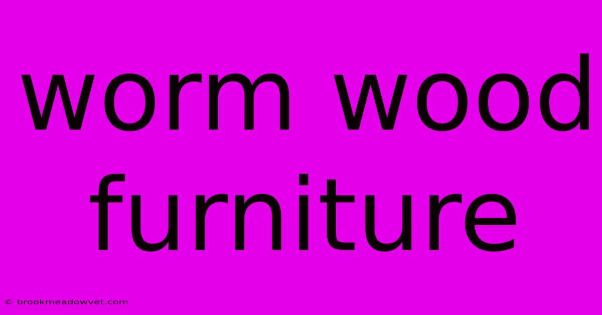 Worm Wood Furniture