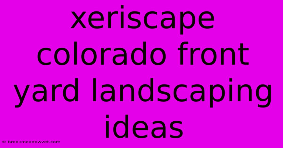 Xeriscape Colorado Front Yard Landscaping Ideas