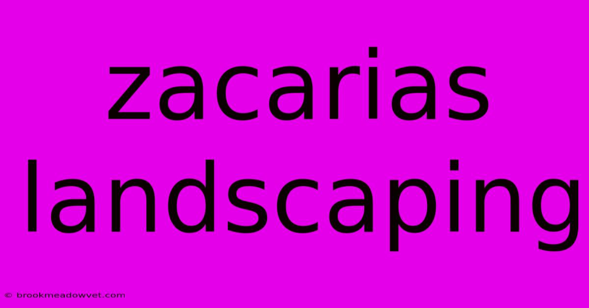 Zacarias Landscaping